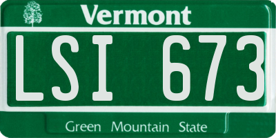 VT license plate LSI673