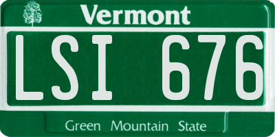 VT license plate LSI676