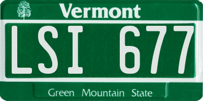 VT license plate LSI677