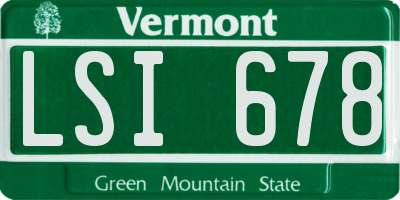 VT license plate LSI678