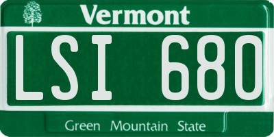 VT license plate LSI680