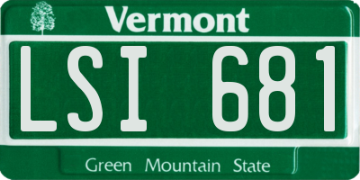 VT license plate LSI681