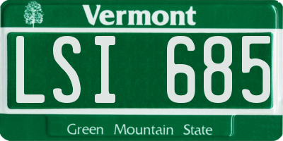 VT license plate LSI685