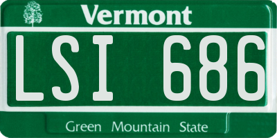 VT license plate LSI686