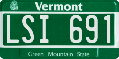 VT license plate LSI691