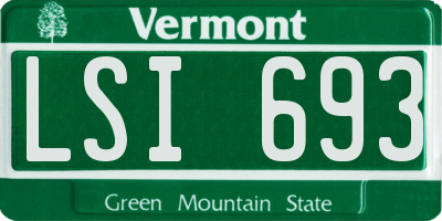VT license plate LSI693