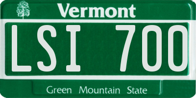 VT license plate LSI700