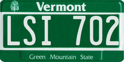 VT license plate LSI702