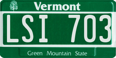VT license plate LSI703