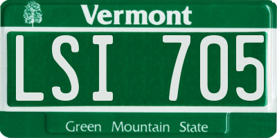 VT license plate LSI705