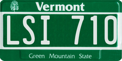 VT license plate LSI710