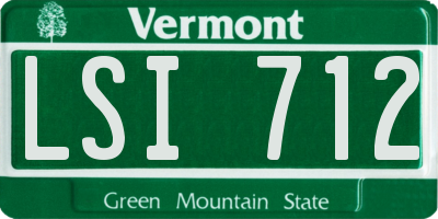 VT license plate LSI712