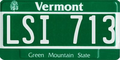 VT license plate LSI713