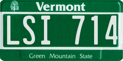VT license plate LSI714