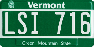 VT license plate LSI716