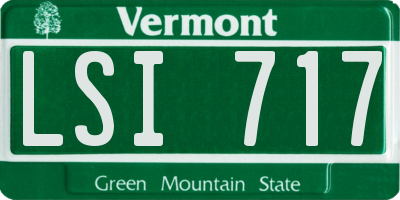 VT license plate LSI717