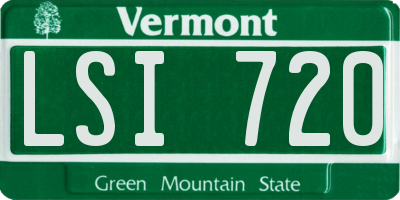 VT license plate LSI720