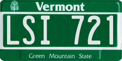 VT license plate LSI721