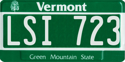 VT license plate LSI723