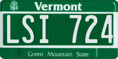 VT license plate LSI724
