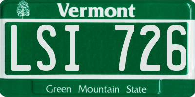 VT license plate LSI726