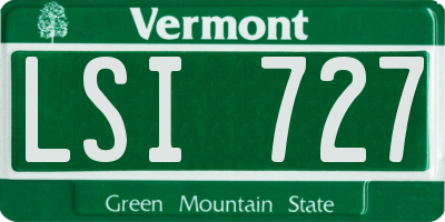 VT license plate LSI727