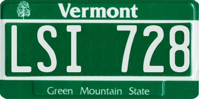 VT license plate LSI728