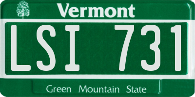 VT license plate LSI731