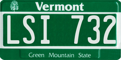 VT license plate LSI732