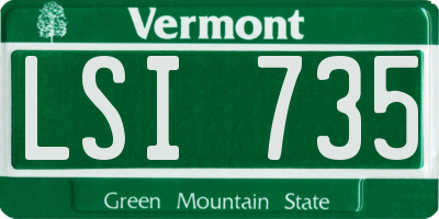 VT license plate LSI735