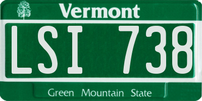 VT license plate LSI738