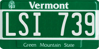VT license plate LSI739