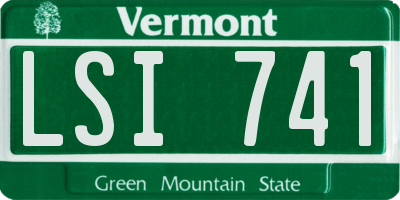 VT license plate LSI741