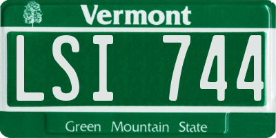VT license plate LSI744