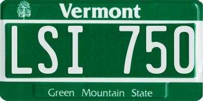 VT license plate LSI750
