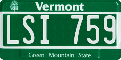 VT license plate LSI759