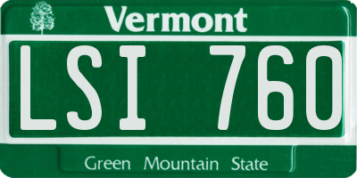 VT license plate LSI760