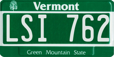 VT license plate LSI762