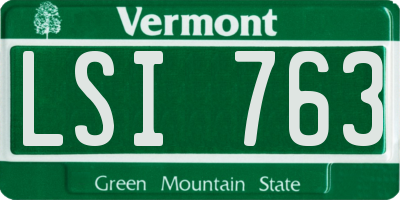 VT license plate LSI763