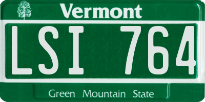 VT license plate LSI764