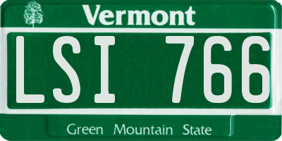 VT license plate LSI766