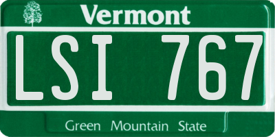 VT license plate LSI767