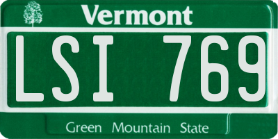 VT license plate LSI769