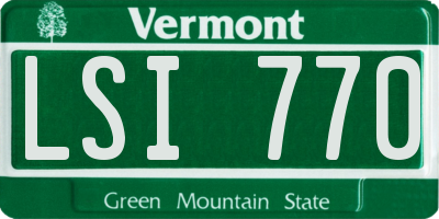 VT license plate LSI770