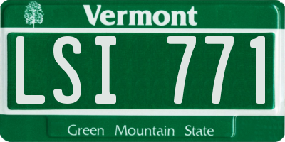 VT license plate LSI771