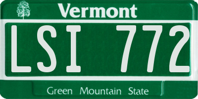 VT license plate LSI772