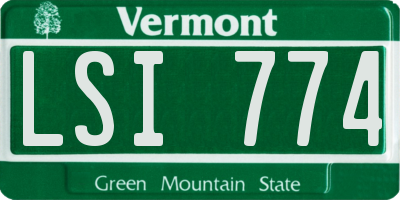 VT license plate LSI774