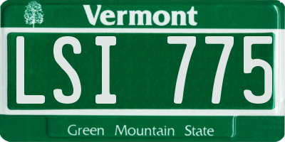 VT license plate LSI775