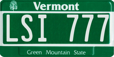 VT license plate LSI777
