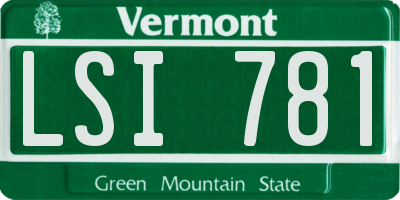 VT license plate LSI781